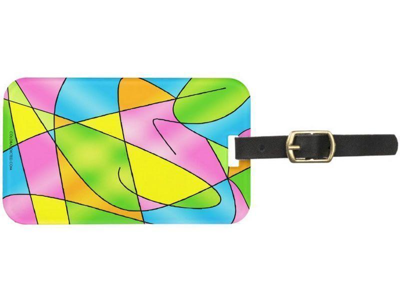Luggage Tags-ABSTRACT CURVES #2 Luggage Tags-Multicolor Light-from COLORADDICTED.COM-