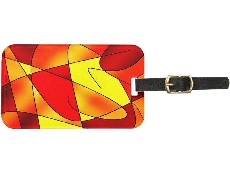 Luggage Tags-ABSTRACT CURVES #2 Luggage Tags-Reds, Oranges &amp; Yellows-from COLORADDICTED.COM-
