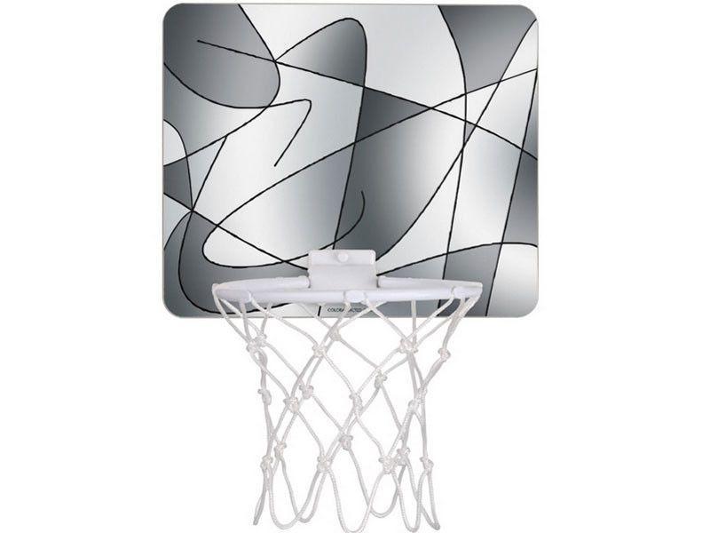 Mini Basketball Hoops-ABSTRACT CURVES #2 Mini Basketball Hoops-Grays-from COLORADDICTED.COM-