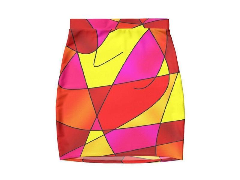 Mini Pencil Skirts-ABSTRACT CURVES #2 Mini Pencil Skirts-from COLORADDICTED.COM-