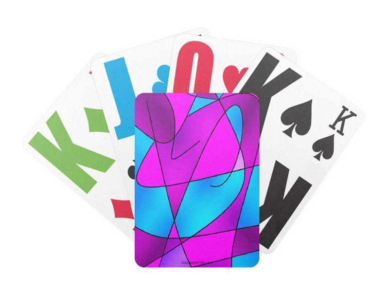 Playing Cards-ABSTRACT CURVES #2 Premium Bicycle® E-Z See® LoVision® Playing Cards for visually impaired players-from COLORADDICTED.COM-