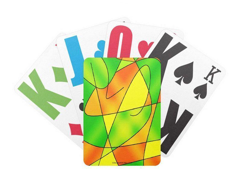 Playing Cards-ABSTRACT CURVES #2 Premium Bicycle® E-Z See® LoVision® Playing Cards for visually impaired players-from COLORADDICTED.COM-