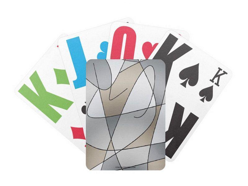 Playing Cards-ABSTRACT CURVES #2 Premium Bicycle® E-Z See® LoVision® Playing Cards for visually impaired players-from COLORADDICTED.COM-