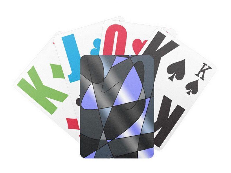 Playing Cards-ABSTRACT CURVES #2 Premium Bicycle® E-Z See® LoVision® Playing Cards for visually impaired players-from COLORADDICTED.COM-