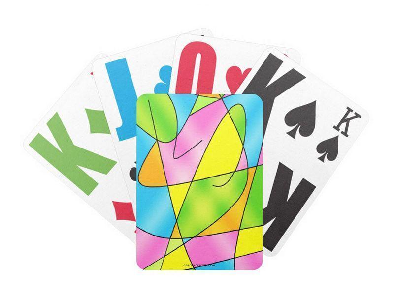 Playing Cards-ABSTRACT CURVES #2 Premium Bicycle® E-Z See® LoVision® Playing Cards for visually impaired players-from COLORADDICTED.COM-