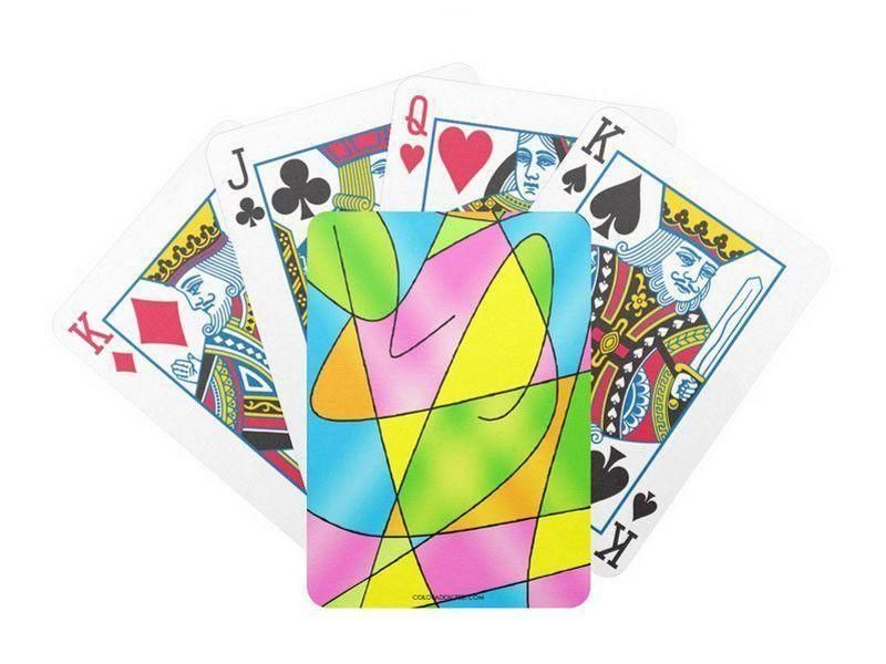 Playing Cards-ABSTRACT CURVES #2 Premium Bicycle® Playing Cards-Multicolor Light-from COLORADDICTED.COM-