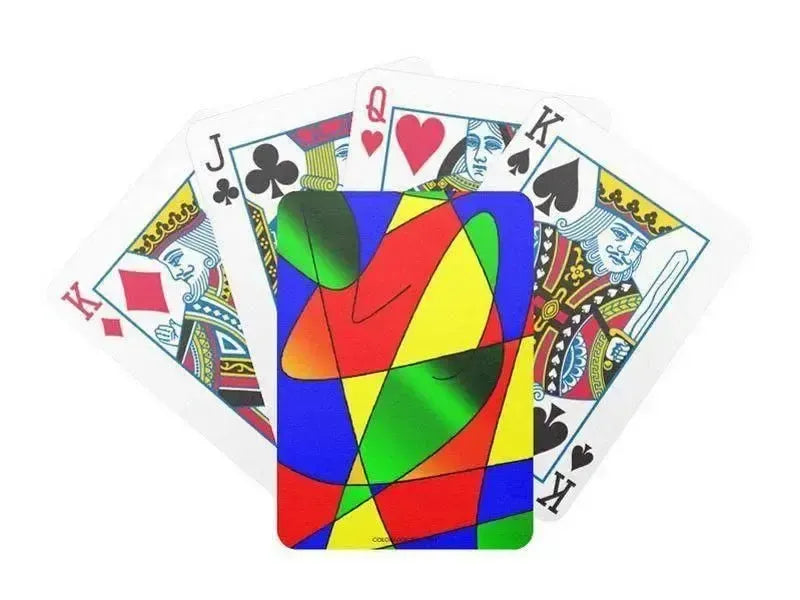 Playing Cards-ABSTRACT CURVES #2 Premium Poker Playing Cards-Multicolor Bright-from COLORADDICTED.COM-