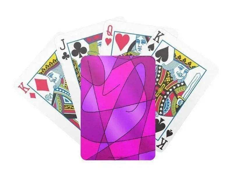 Playing Cards-ABSTRACT CURVES #2 Premium Poker Playing Cards-Purples & Violets & Fuchsias & Magentas-from COLORADDICTED.COM-