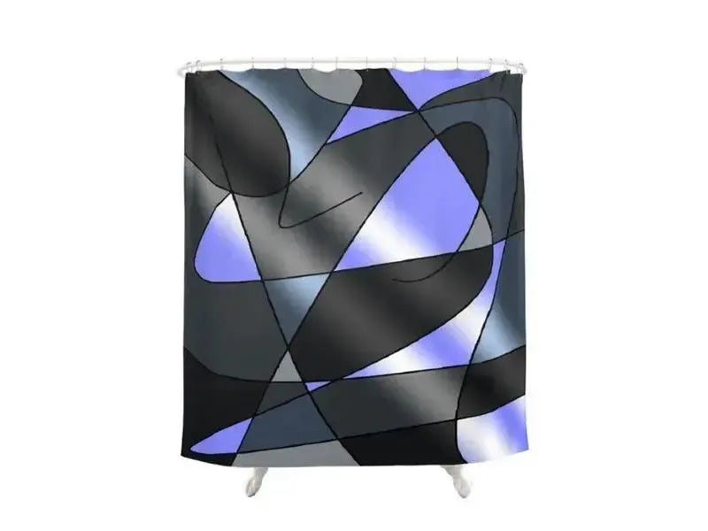 Shower Curtains-ABSTRACT CURVES #2 Shower Curtains-from COLORADDICTED.COM-