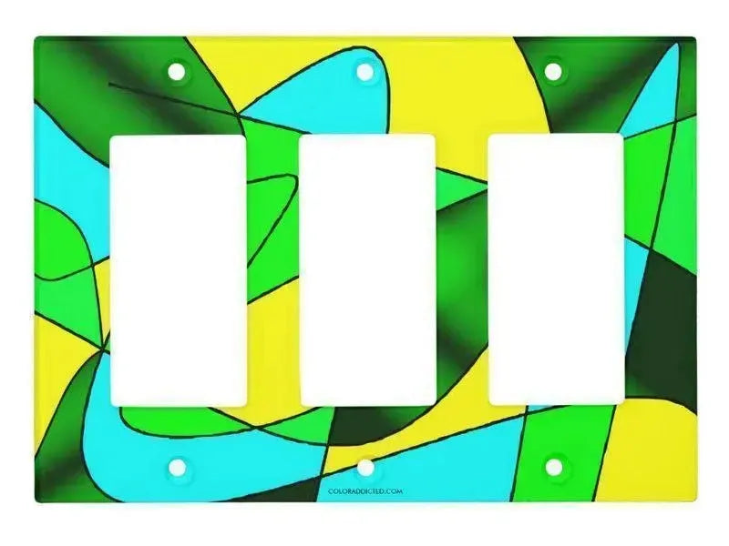 Rocker Light Switch Covers-ABSTRACT CURVES #2 Single, Double & Triple-Rocker Light Switch Covers-from COLORADDICTED.COM-