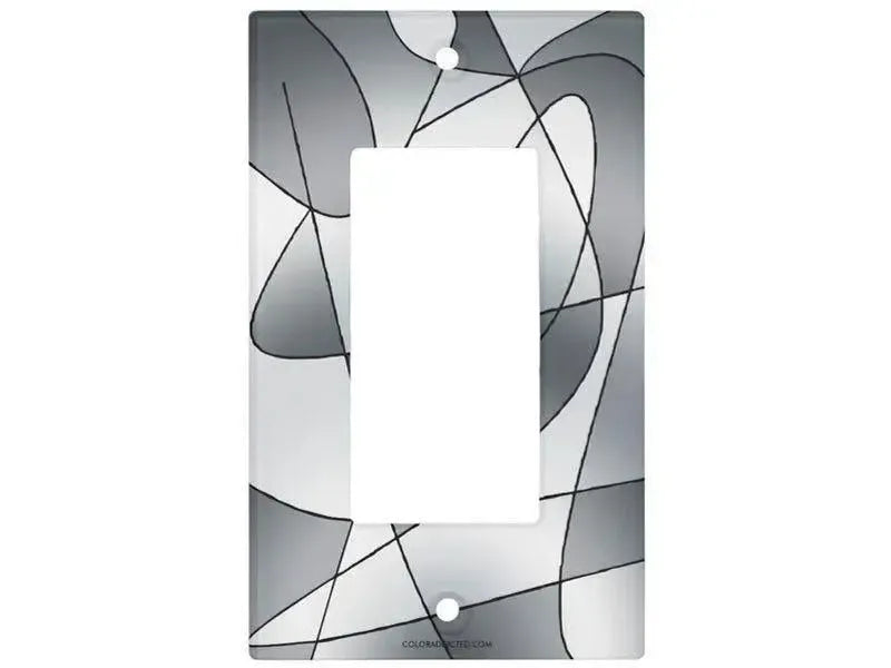 Rocker Light Switch Covers-ABSTRACT CURVES #2 Single, Double & Triple-Rocker Light Switch Covers-from COLORADDICTED.COM-