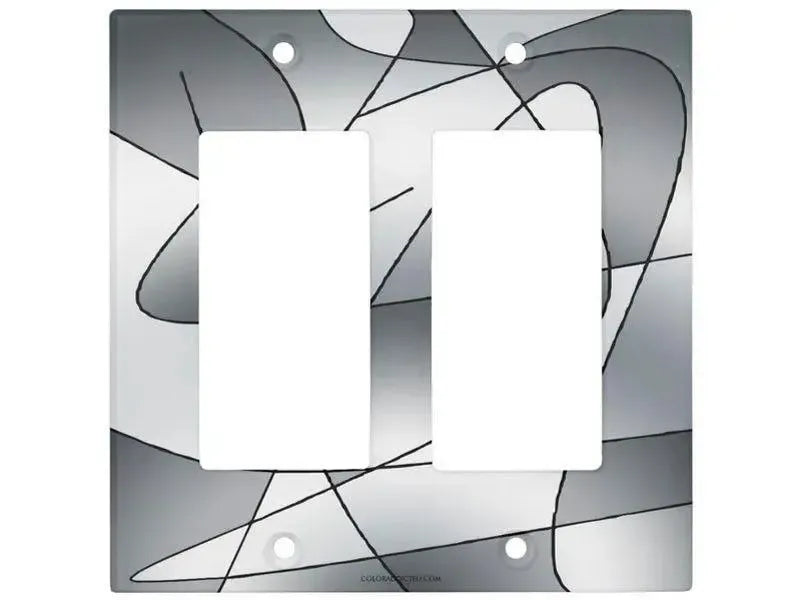 Rocker Light Switch Covers-ABSTRACT CURVES #2 Single, Double & Triple-Rocker Light Switch Covers-from COLORADDICTED.COM-