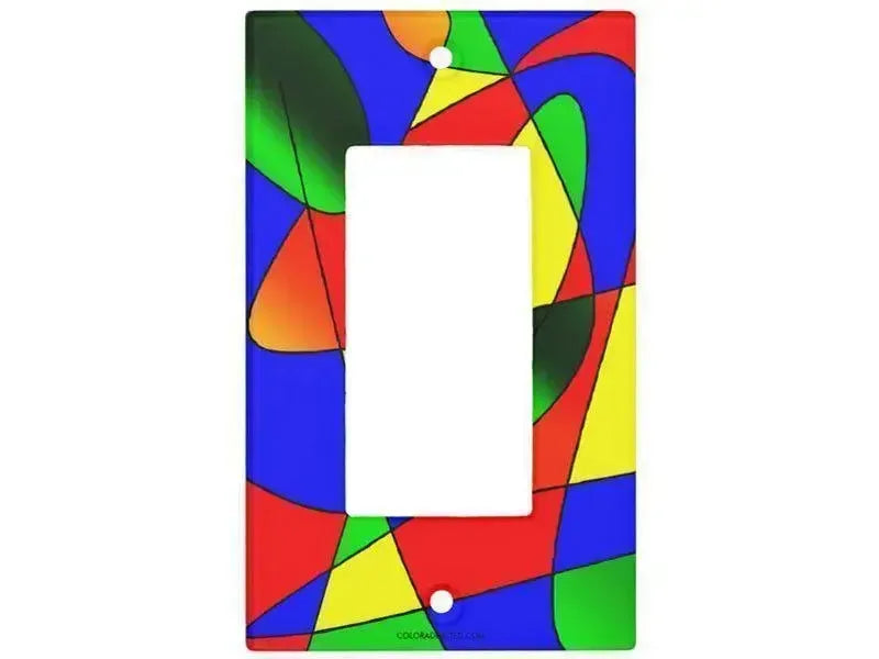 Rocker Light Switch Covers-ABSTRACT CURVES #2 Single, Double & Triple-Rocker Light Switch Covers-from COLORADDICTED.COM-