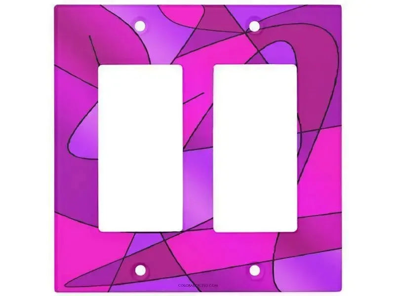 Rocker Light Switch Covers-ABSTRACT CURVES #2 Single, Double & Triple-Rocker Light Switch Covers-from COLORADDICTED.COM-