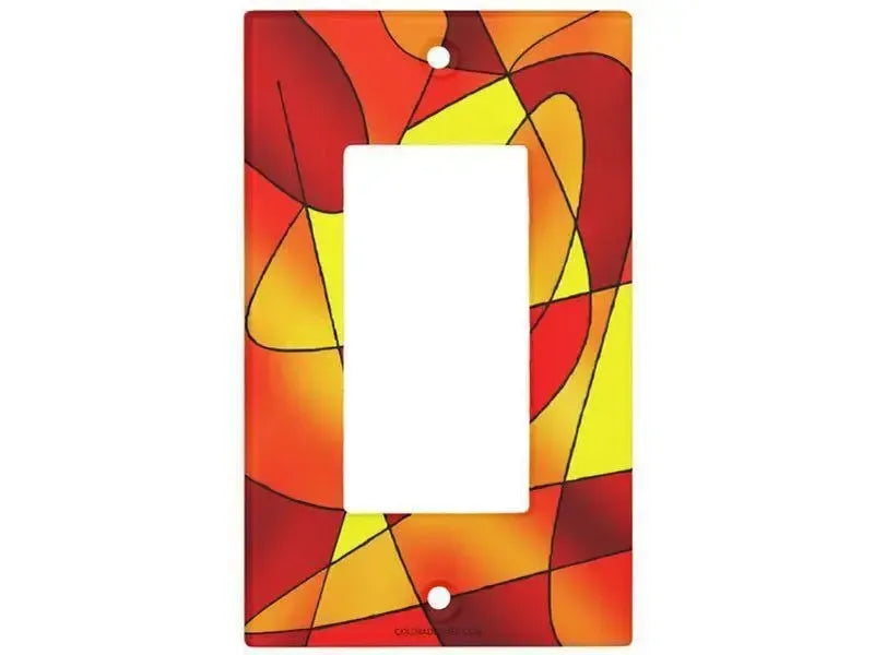 Rocker Light Switch Covers-ABSTRACT CURVES #2 Single, Double & Triple-Rocker Light Switch Covers-from COLORADDICTED.COM-