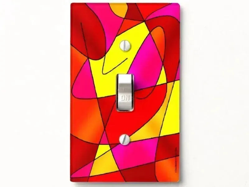 Toggle Light Switch Covers-ABSTRACT CURVES #2 Single, Double & Triple-Toggle Light Switch Covers-from COLORADDICTED.COM-