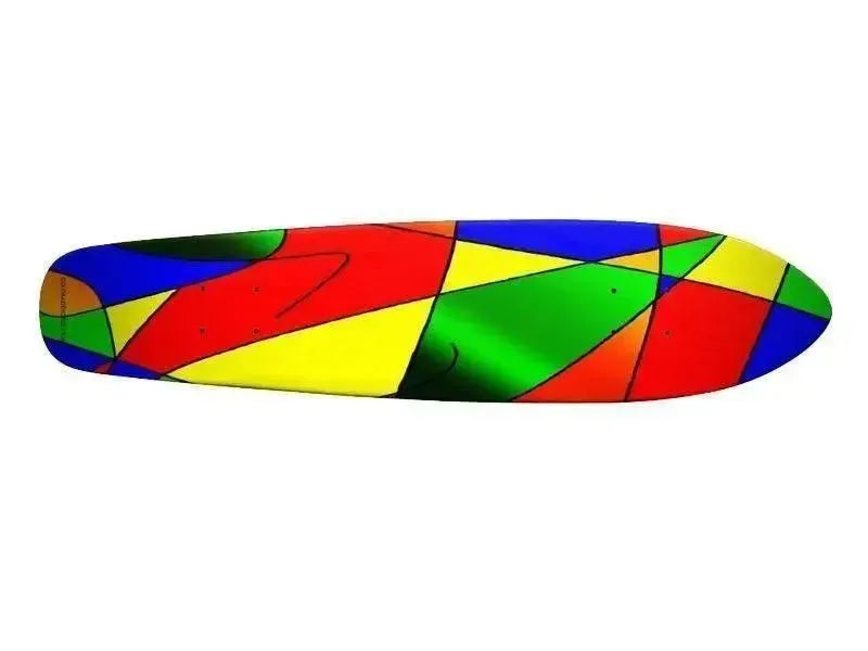 Skateboard Decks-ABSTRACT CURVES #2 Skateboard Decks-Multicolor Bright-from COLORADDICTED.COM-