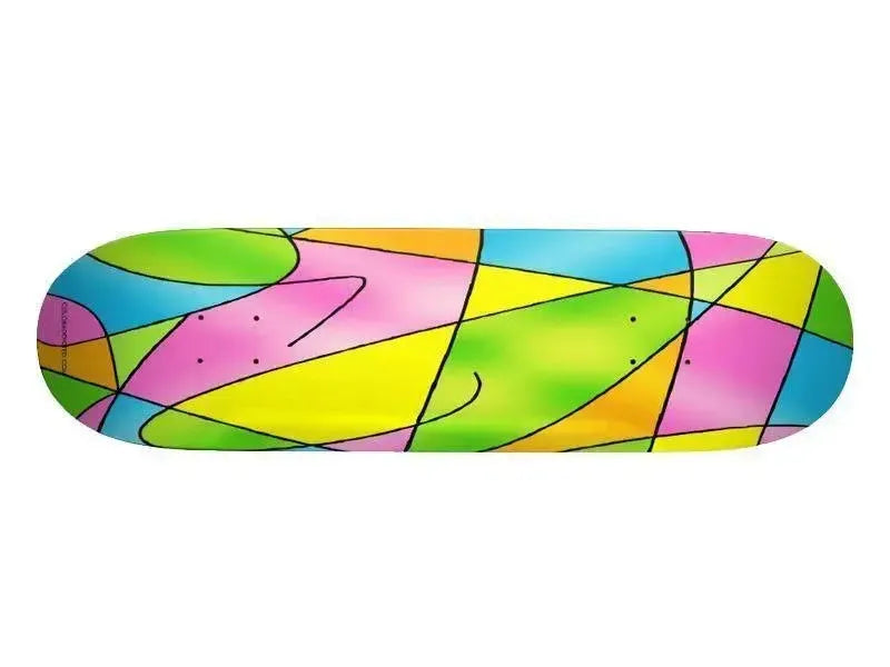 Skateboards-ABSTRACT CURVES #2 Skateboards-Multicolor Light-from COLORADDICTED.COM-
