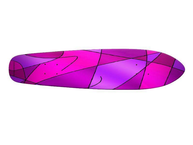 Skateboards-ABSTRACT CURVES #2 Skateboards-Purples &amp; Violets &amp; Fuchsias &amp; Magentas-from COLORADDICTED.COM-