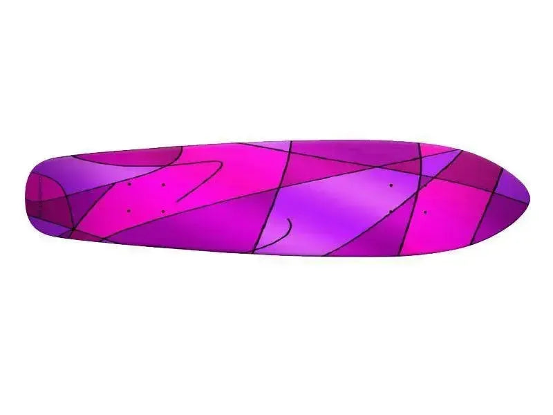 Skateboards-ABSTRACT CURVES #2 Skateboards-Purples & Violets & Fuchsias & Magentas-from COLORADDICTED.COM-