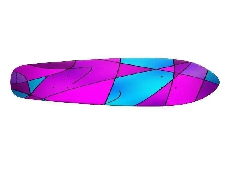 Skateboards-ABSTRACT CURVES #2 Skateboards-Purples & Violets & Fuchsias & Turquoises-from COLORADDICTED.COM-