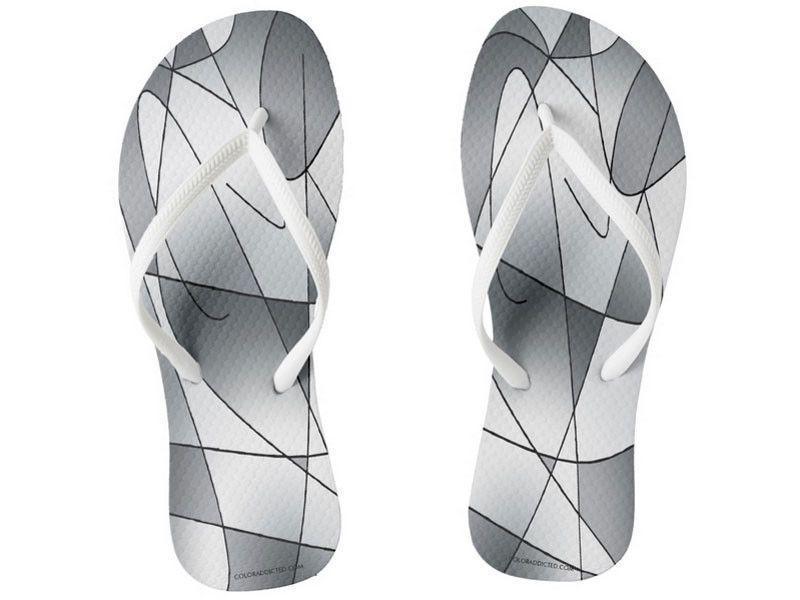 Flip Flops-ABSTRACT CURVES #2 Slim-Strap Flip Flops-from COLORADDICTED.COM-