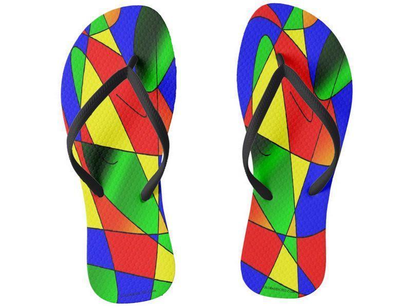 Flip Flops-ABSTRACT CURVES #2 Slim-Strap Flip Flops-from COLORADDICTED.COM-