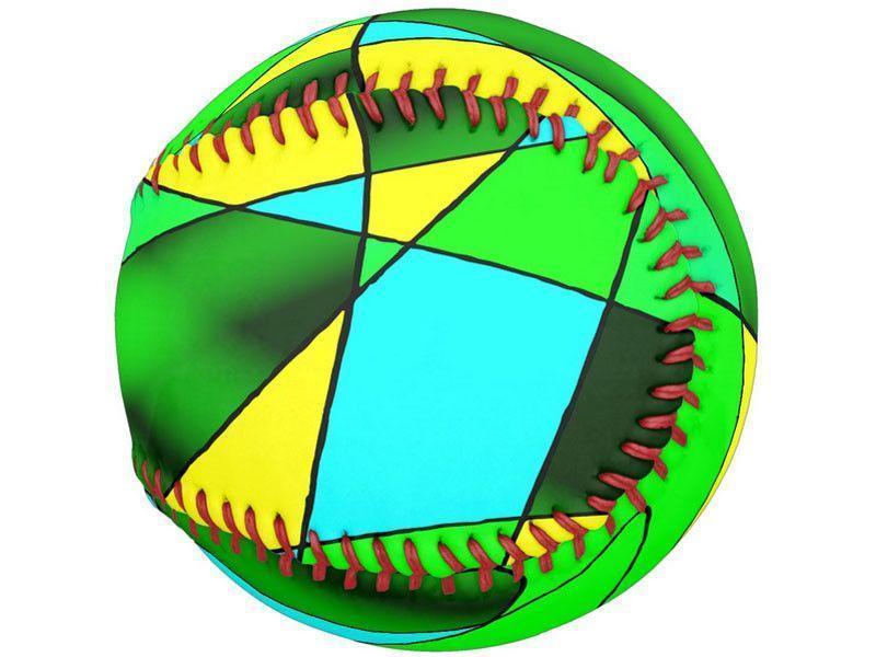 Softballs-ABSTRACT CURVES #2 Softballs-Greens &amp; Yellows &amp; Light Blues-from COLORADDICTED.COM-