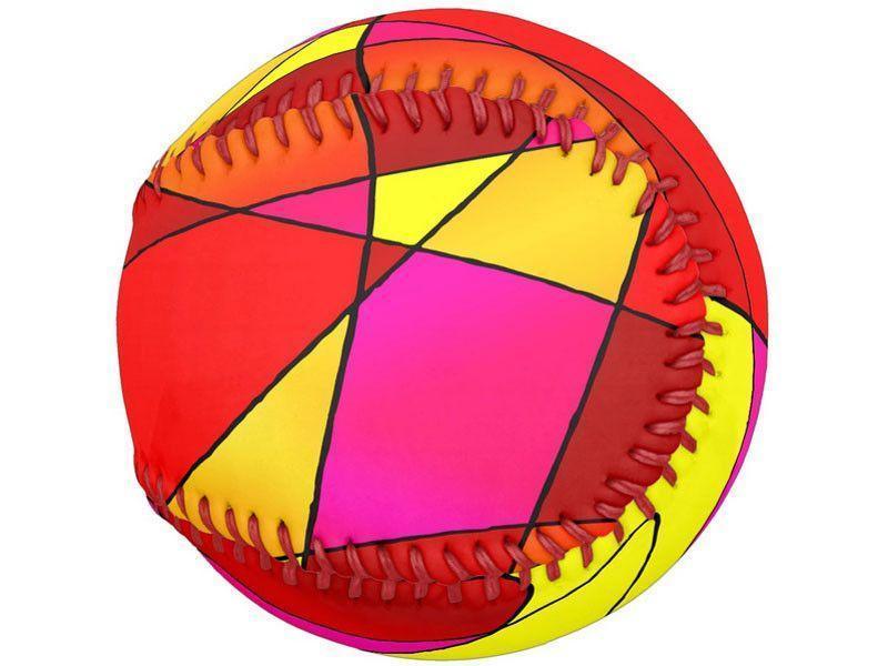 Softballs-ABSTRACT CURVES #2 Softballs-Reds &amp; Oranges &amp; Yellows &amp; Fuchsias-from COLORADDICTED.COM-