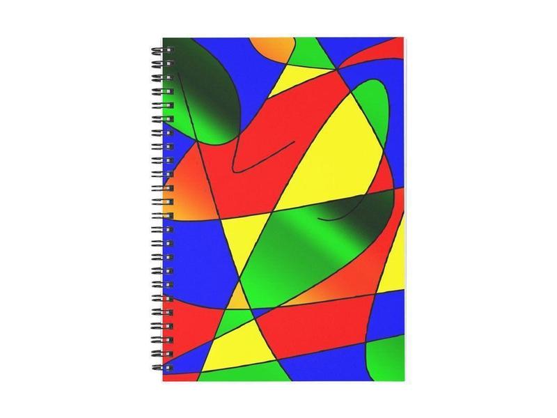Spiral Notebooks-ABSTRACT CURVES #2 Spiral Notebooks-Multicolor Bright-from COLORADDICTED.COM-