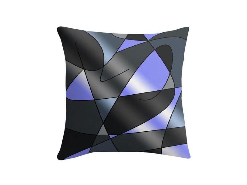 Throw Pillows &amp; Throw Pillow Cases-ABSTRACT CURVES #2 Throw Pillows &amp; Throw Pillow Cases-Grays &amp; Light Blues-from COLORADDICTED.COM-