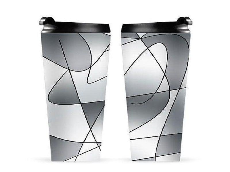 Travel Mugs-ABSTRACT CURVES #2 Travel Mugs-Grays-from COLORADDICTED.COM-