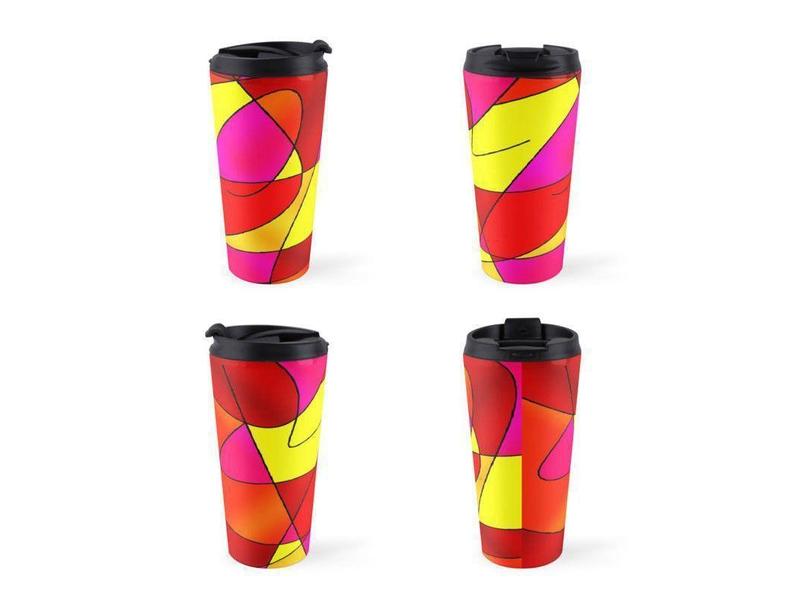 Travel Mugs-ABSTRACT CURVES #2 Travel Mugs-from COLORADDICTED.COM-