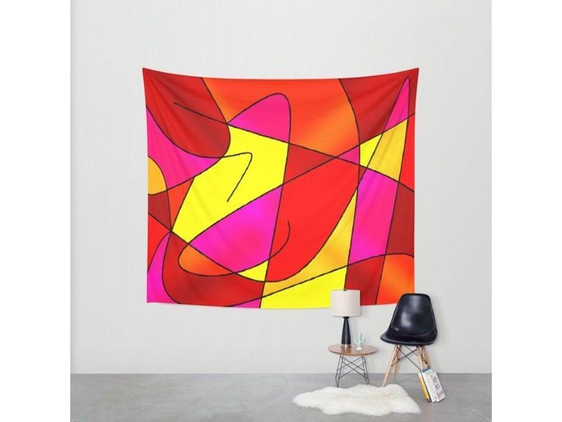 Wall Tapestries-ABSTRACT CURVES #2 Wall Tapestries-from COLORADDICTED.COM-