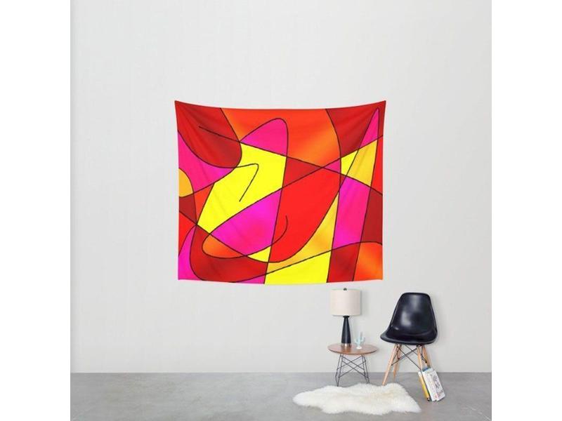 Wall Tapestries-ABSTRACT CURVES #2 Wall Tapestries-from COLORADDICTED.COM-