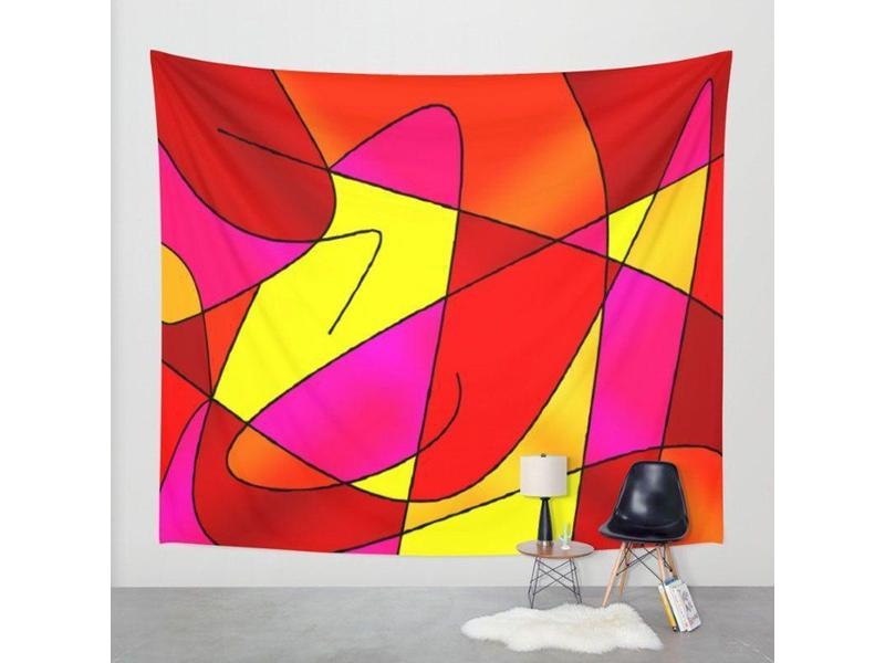 Wall Tapestries-ABSTRACT CURVES #2 Wall Tapestries-from COLORADDICTED.COM-