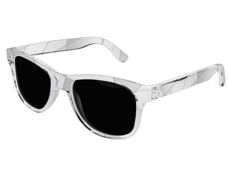 Wayfarer Sunglasses-ABSTRACT CURVES #2 Wayfarer Sunglasses (transparent background)-Grays-from COLORADDICTED.COM-