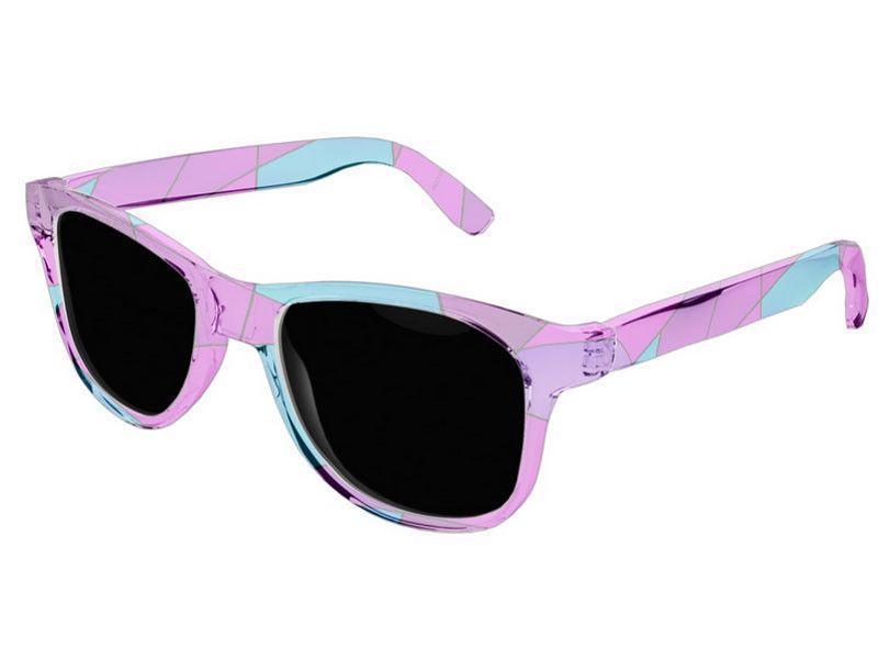 Wayfarer Sunglasses-ABSTRACT CURVES #2 Wayfarer Sunglasses (transparent background)-Purples, Violets, Fuchsias &amp; Turquoises-from COLORADDICTED.COM-