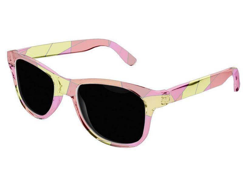 Wayfarer Sunglasses-ABSTRACT CURVES #2 Wayfarer Sunglasses (transparent background)-Reds, Oranges, Yellows &amp; Fuchsias-from COLORADDICTED.COM-