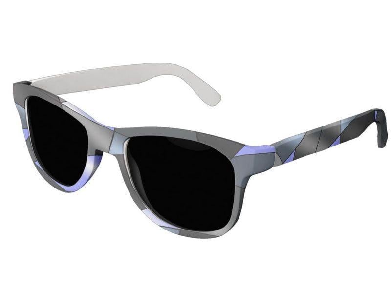 Wayfarer Sunglasses-ABSTRACT CURVES #2 Wayfarer Sunglasses (white background)-Grays &amp; Light Blues-from COLORADDICTED.COM-