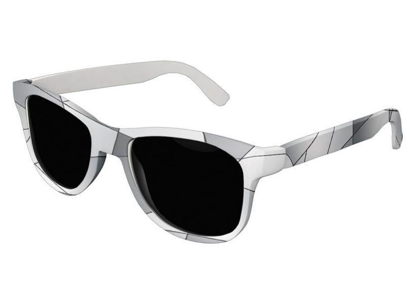 Wayfarer Sunglasses-ABSTRACT CURVES #2 Wayfarer Sunglasses (white background)-Grays-from COLORADDICTED.COM-