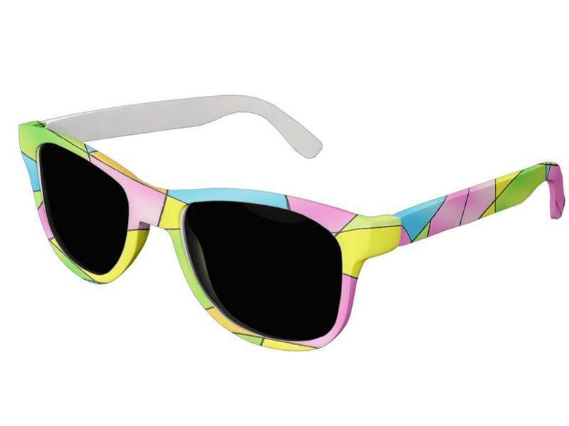 Wayfarer Sunglasses-ABSTRACT CURVES #2 Wayfarer Sunglasses (white background)-Multicolor Light-from COLORADDICTED.COM-