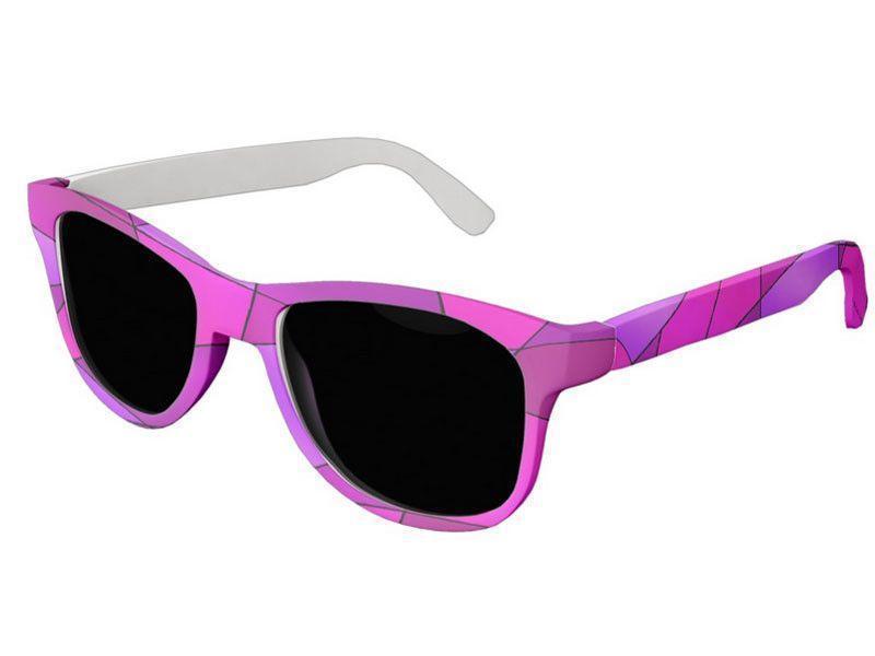 Wayfarer Sunglasses-ABSTRACT CURVES #2 Wayfarer Sunglasses (white background)-Purples, Violets, Fuchsias &amp; Magentas-from COLORADDICTED.COM-