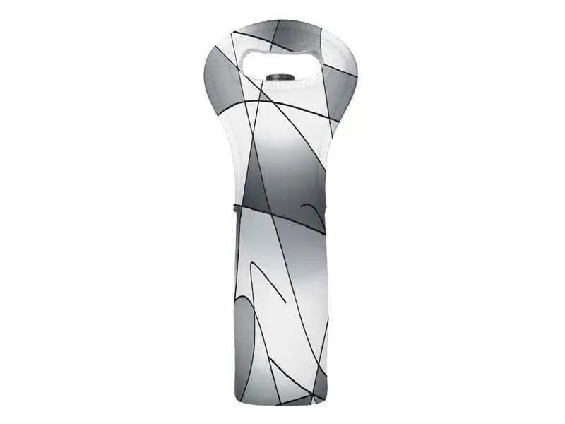 Wine Totes-ABSTRACT CURVES #2 Wine Totes-Grays-from COLORADDICTED.COM-