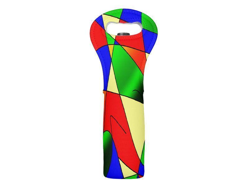Wine Totes-ABSTRACT CURVES #2 Wine Totes-Multicolor Bright-from COLORADDICTED.COM-