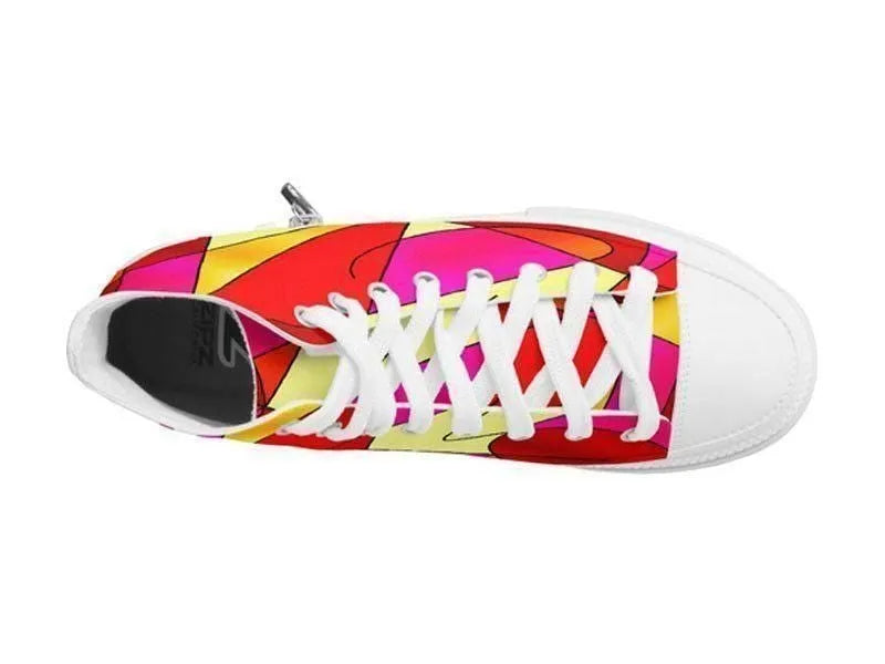 ZipZ High-Top Sneakers-ABSTRACT CURVES #2 ZipZ High-Top Sneakers-from COLORADDICTED.COM-