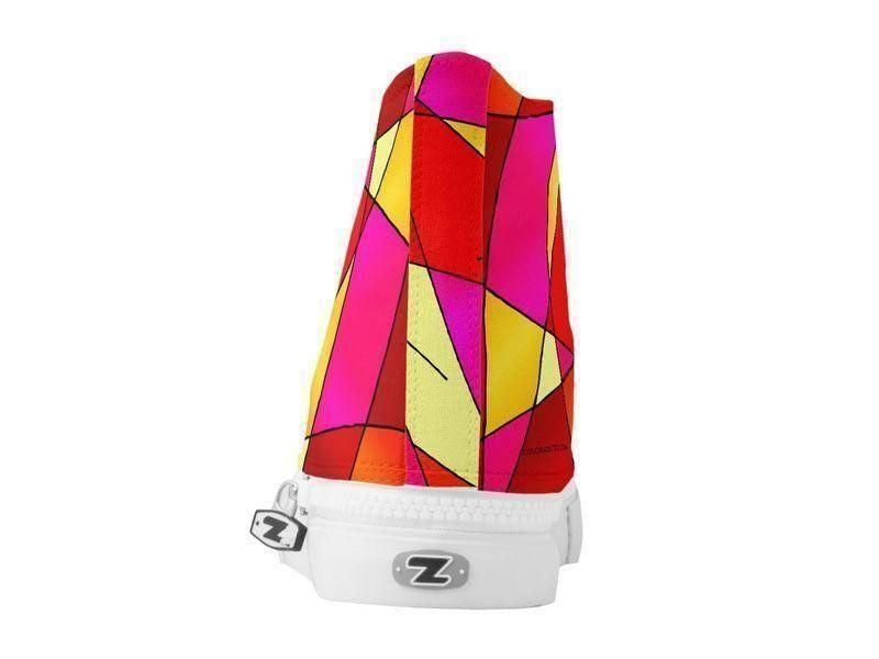 ZipZ High-Top Sneakers-ABSTRACT CURVES #2 ZipZ High-Top Sneakers-from COLORADDICTED.COM-