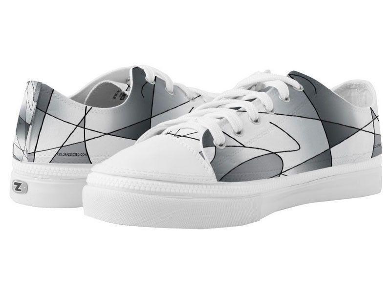 ZipZ Low-Top Sneakers-ABSTRACT CURVES #2 ZipZ Low-Top Sneakers-Grays-from COLORADDICTED.COM-