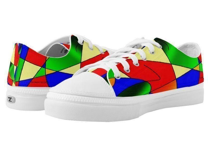 ZipZ Low-Top Sneakers-ABSTRACT CURVES #2 ZipZ Low-Top Sneakers-Multicolor Bright-from COLORADDICTED.COM-