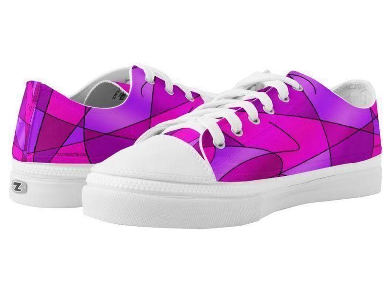 ZipZ Low-Top Sneakers-ABSTRACT CURVES #2 ZipZ Low-Top Sneakers-Purples &amp; Violets &amp; Fuchsias &amp; Magentas-from COLORADDICTED.COM-